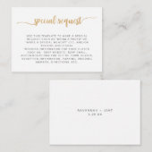 シンプル白金ゴールド特殊リク結婚エスト エンクロージャーカード (正面/裏面)