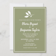 シンプル白離れ.ほこりっぽいフォーマルグリーン結婚ズ