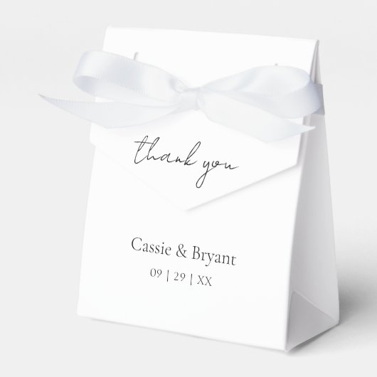 シンプル白黒ありがとう フェイバーボックス (正面サイド)