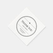 シンプル白黒おモダンよミニマル スタンダードカクテルナプキン (角)