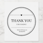 シンプル白黒おモダンよミニマル ワインラベル (シングルラベル)