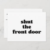 シンプル白黒が新しい自宅住所を移動しました 案内ポストカード (正面/裏面)