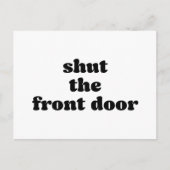 シンプル白黒が新しい自宅住所を移動しました 案内ポストカード (正面)