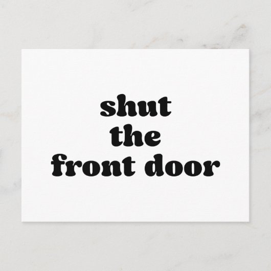 シンプル白黒が新しい自宅住所を移動しました 案内ポストカード (正面)