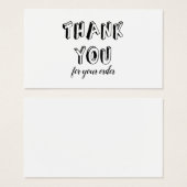 シンプル白黒ご注文ありがとうございます (正面&裏面)