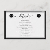 シンプル白黒のエレガント詳細 エンクロージャーカード (正面)