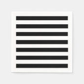 シンプル白黒のストライプ | スタンダードカクテルナプキン (正面)