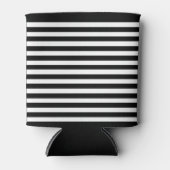 シンプル白黒のストライプ | 缶クーラー (正面)