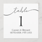 シンプル白黒のテーモダン結婚ブル番号 プログラム (正面)