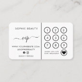 シンプル白黒のビジネスロゴロイヤリティカード ロイヤリティカード (正面)