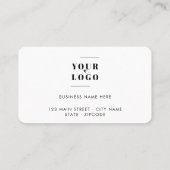 シンプル白黒のビジネスロゴロイヤリティカード ロイヤリティカード (裏面)