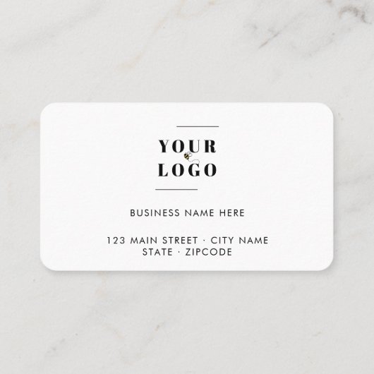 シンプル白黒のビジネスロゴロイヤリティカード ロイヤリティカード (裏面)