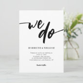 シンプル白黒の台本結婚は 招待状 (スタンド正面)