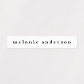 シンプル白黒の名前 ラベル (デザイン1)