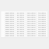 シンプル白黒の名前 ラベル (シート)