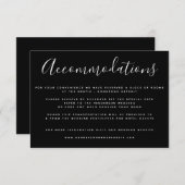 シンプル白黒の宿泊モダンカード エンクロージャーカード (正面/裏面)