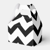 シンプル白黒の山形の線レトロ フェイバーボックス (裏面サイド)