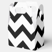 シンプル白黒の山形の線レトロ フェイバーボックス (オープン)