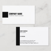 シンプル白黒の幾何学的デザイン 名刺 (正面/裏面)