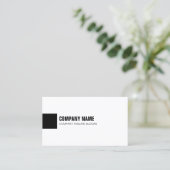 シンプル白黒の幾何学的デザイン 名刺 (スタンド正面)