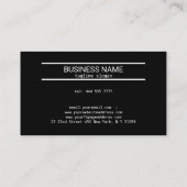 シンプル白黒の幾何学的デザイン 名刺 (裏面)