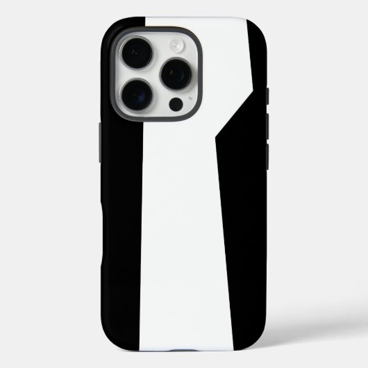 シンプル白黒の幾何学的パターン Case-Mate iPhoneケース (裏面)