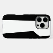 シンプル白黒の幾何学的パターン Case-Mate iPhoneケース (裏面 (横))