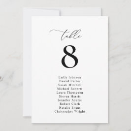 シンプル白黒の座席表