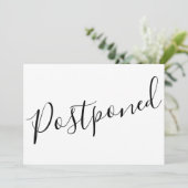 シンプル白黒の延期スクリプエレガントト セーブザデート (スタンド正面)