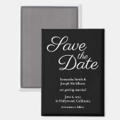 シンプル白黒の日付を保存 マグネット (正面/裏面)