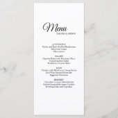 シンプル白黒の書結婚書のメニュー メニュー (正面)
