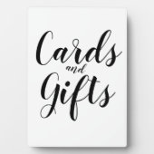 シンプル白黒の書道カードギフトサイン フォトプラーク (正面)