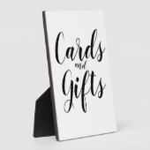 シンプル白黒の書道カードギフトサイン フォトプラーク (側面)