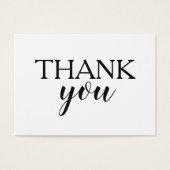 シンプル白黒の書道サンキューカード (正面)