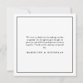 シンプル白黒の書道サンキューカード サンキューカード (裏面)