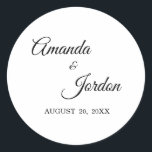 シンプル白黒の書道シール ラウンドシール<br><div class="desc">このシンプル白黒の書道のシールは贅沢エレガントだが感じ、ミニマモダンリストとより多くのまたはイベントの郵送と好意を持つ。書道はカジュアルアンティークを感じ可能にし、上品なニュートラルデザインはお祝いのあらゆる側面と組み合わせユニークることができる。</div>