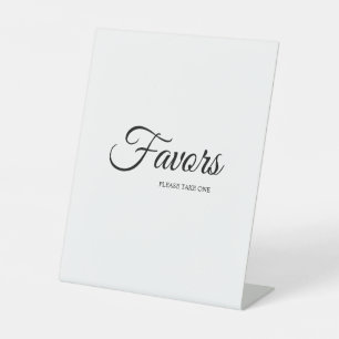 シンプル白黒の書道好み 台座サイン