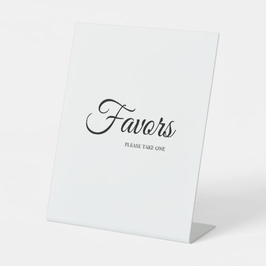 シンプル白黒の書道好み 台座サイン (正面)