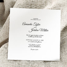 シンプル白黒の書道広場結婚