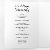 シンプル白黒の書道結婚式 プログラム (内部最初)