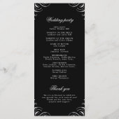 シンプル白黒の書道結婚式 プログラム (裏面)