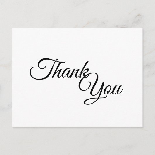 シンプル白黒の書道 ポストカード (正面)