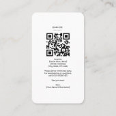 シンプル白黒の歯科医アポイントメントカード 予約カード (裏面)