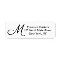 シンプル白黒の筆記式モノグラム