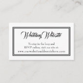 シンプル白黒の結婚Webサイトのエンクロージャカード エンクロージャーカード (正面)