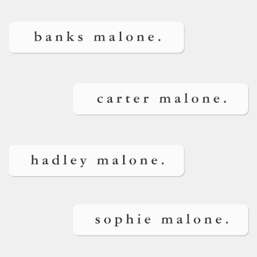 シンプル白黒の防水名 ラベル (グループ)