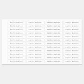 シンプル白黒の防水名 ラベル (シート)