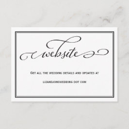 シンプル白黒のWebサ結婚イト・カード エンクロージャーカード