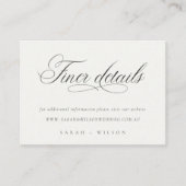 シンプル白黒のWeb結婚サイト詳細 エンクロージャーカード (正面)