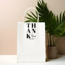 シンプル白黒はっきりしたサンキュー結婚式の引き出物 長方形シール